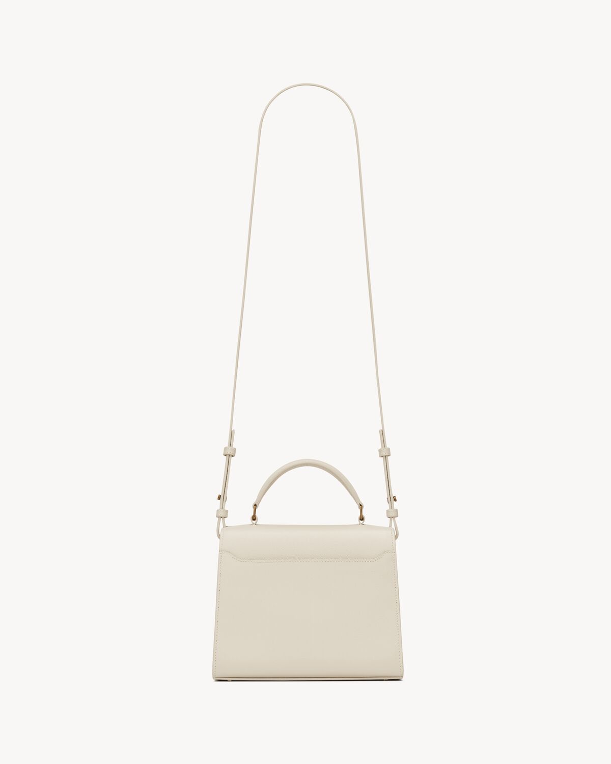 Cassandra Mini Top Handle Bag In Grain De Poudre Embossed Leather - Image 3
